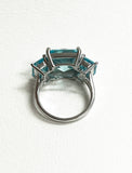 Ave Aqua Blue Topaz Ring In Sterling Silver