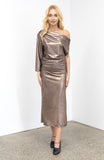 Toni Rose Gold Lamé Dress (3/4)