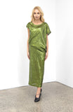 Mercury Dress In Cerise Green Sequin