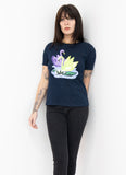 Swan Print Navy Tee