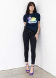 Swan Print Navy Tee