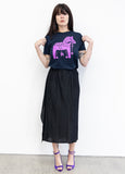 Dala Horse Tee Navy (purple)