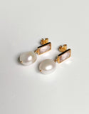 Rain Pink Quartz & Pearl Drop Earrings