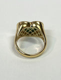 Valencia Heart Ring In Green Agate