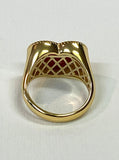 Valencia Heart Ring In gold Red Agate