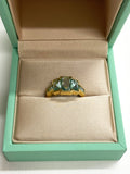 Bugatti Deco Aquamarine Gold Ring