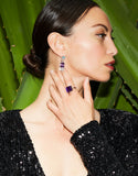 Leo Topaz & Amethyst Sterling Silver Earrings