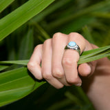 Zora Opal Silver Ring